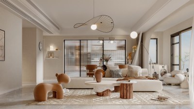 现代家居客厅3D模型下载